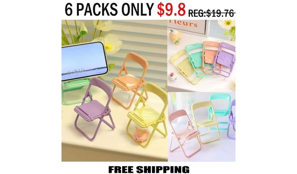 6 Packs Portable Mini Adjustable Desk Chair Bracket Shrink Decorative Ornament+FREE SHIPPING