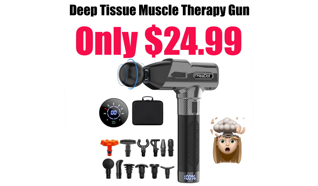 Deep Tissue Muscle Therapy Gun Only $24.99 on Amazon (Regularly $49.99)