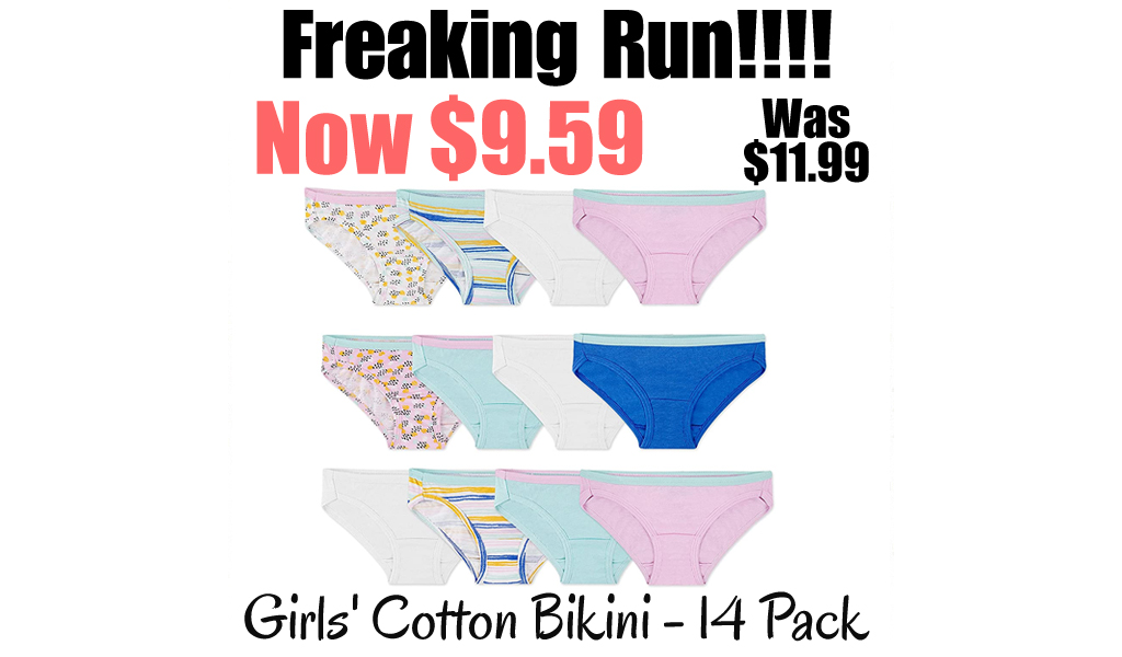 Girls' Cotton Bikini - 14 Pack Only $9.59 on Amazon (Regularly $11.99)