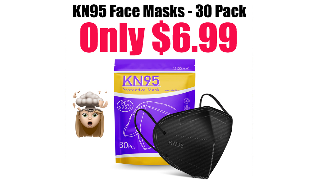 KN95 Face Masks 30 Pack Only $6.99 Shipped on Amazon (Regularly $13.98)