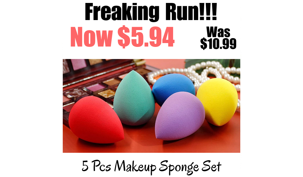 Makeup Sponge 5-Piece Set Just $5.94 Shipped on Amazon | Over 60,000 5-Star Reviews!