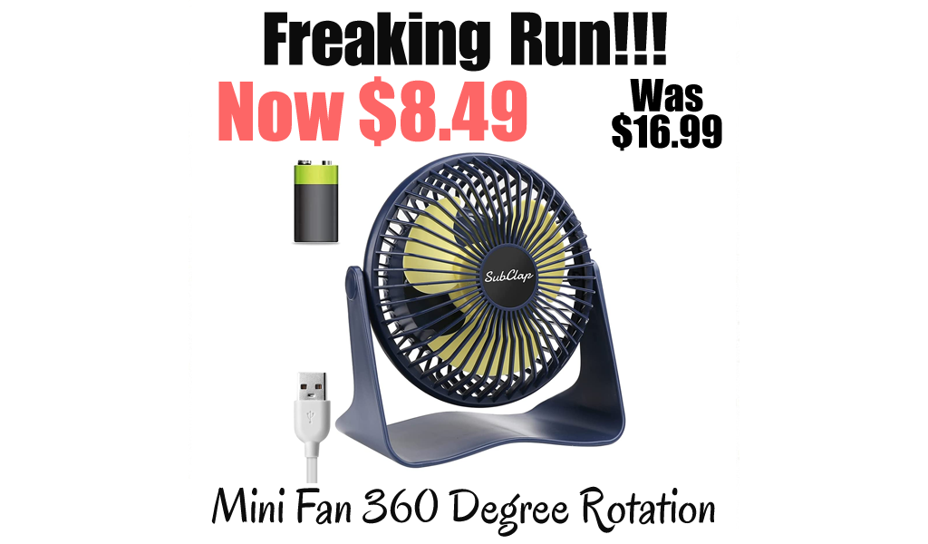 Mini Fan 360 Degree Rotation Only $8.49 Shipped on Amazon (Regularly $16.99)