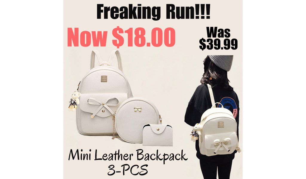 Mini Leather Backpack 3-PCS Only $18.00 Shipped on Amazon (Regularly $39.99)