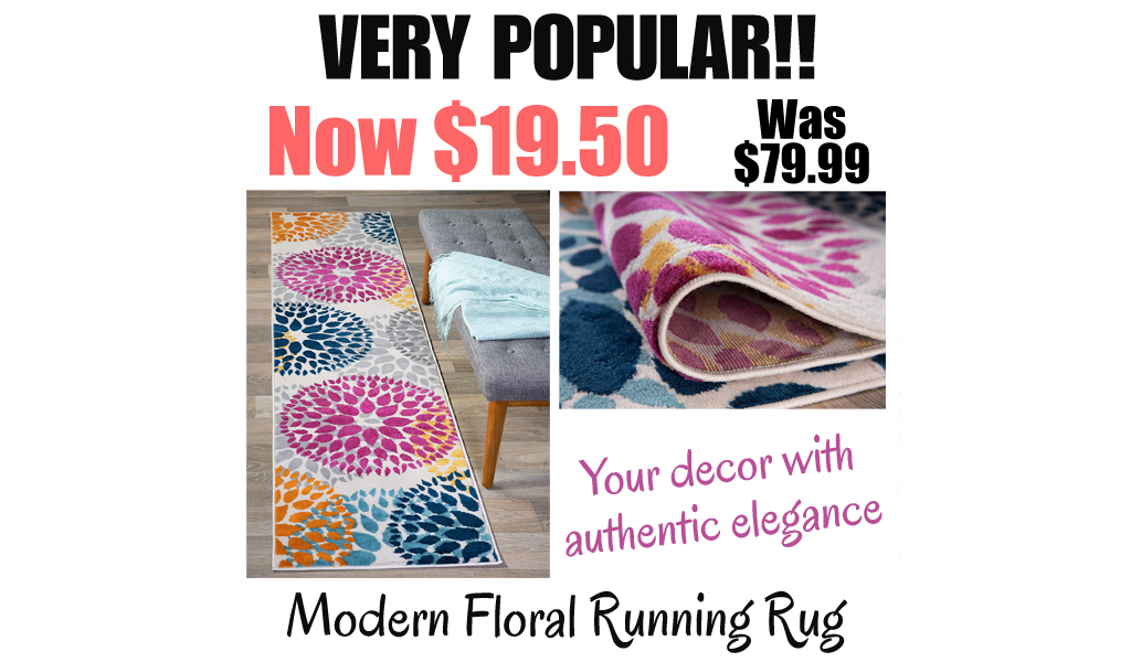 Modern Floral Running Rug Only $19.50 Shipped on Amazon (Regularly $79.99)