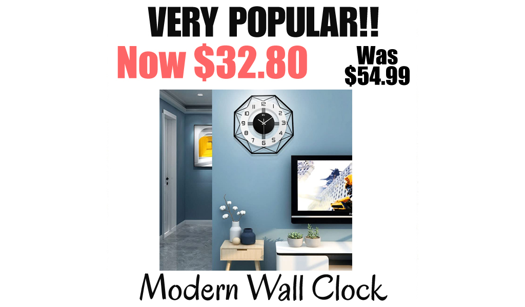 Modern Wall Clock Only $32.80 Shipped on Amazon (Regularly $54.99)