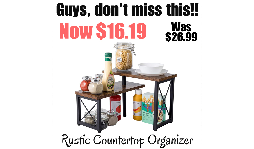 Rustic Countertop Organizer Only $16.19 Shipped on Amazon (Regularly $26.99)