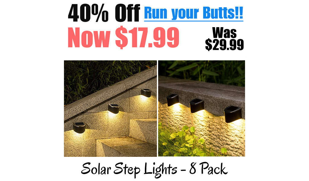 Solar Step Lights - 8 Pack Only $17.99 Shipped on Amazon (Regularly $29.99)