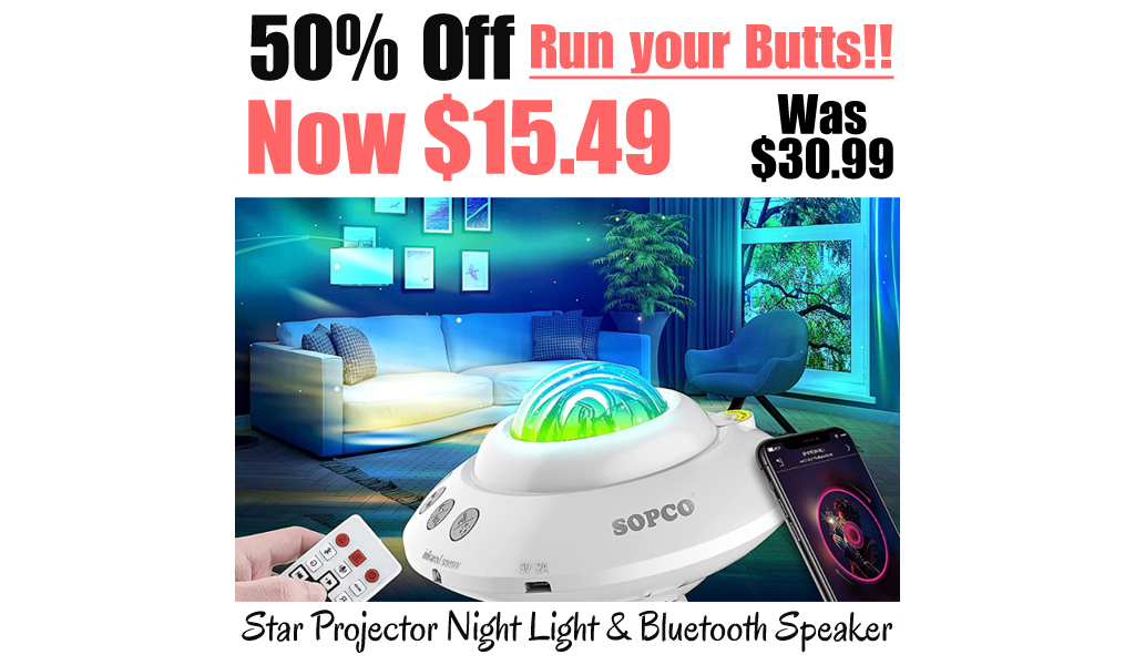 Star Projector Night Light & Bluetooth Speaker Just $15.49 Shipped on Amazon (Regularly $31)
