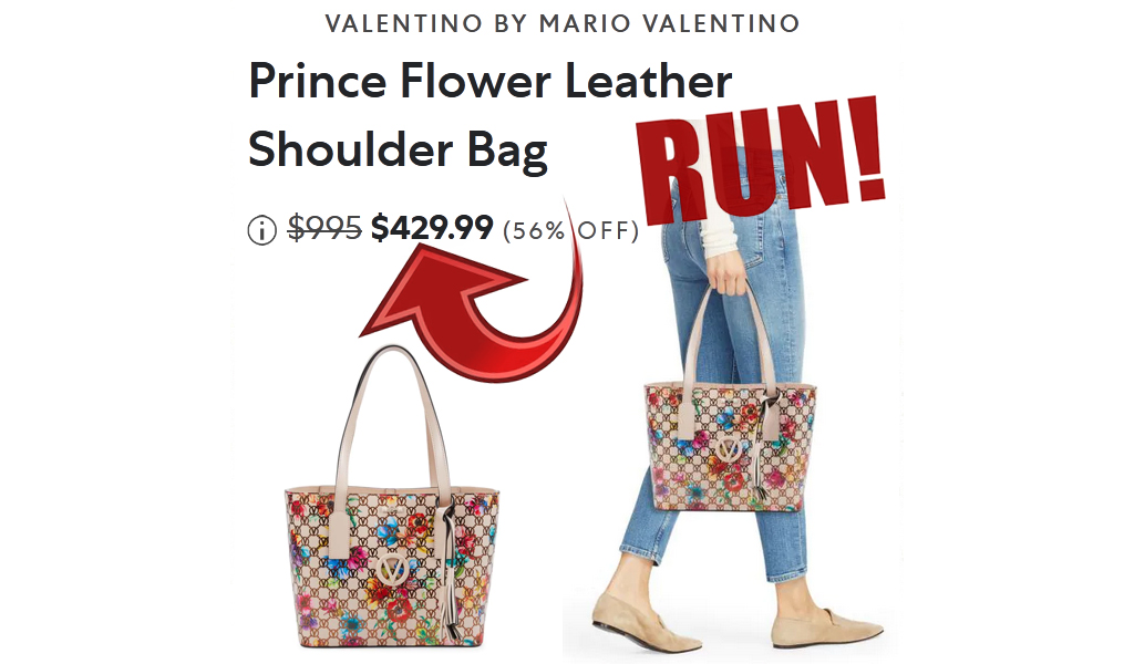 Valentino Flower Leather Shoulder Bag Only $429.99 (Regularly $995)