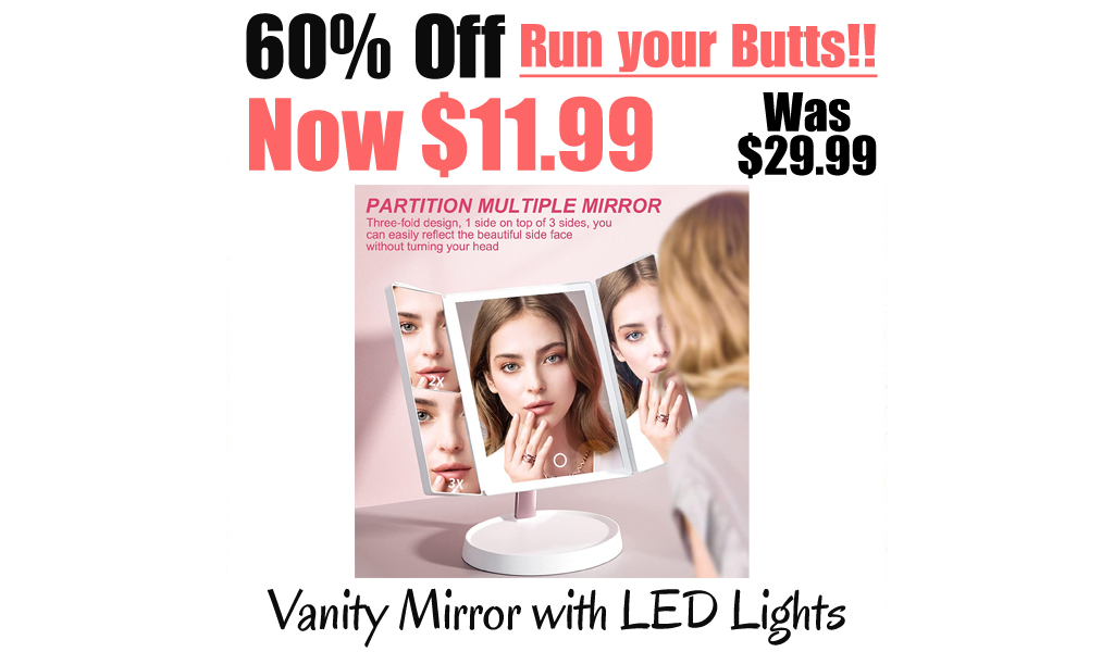 Vanity Mirror with LED Lights Only $11.99 Shipped on Amazon (Regularly $29.99)