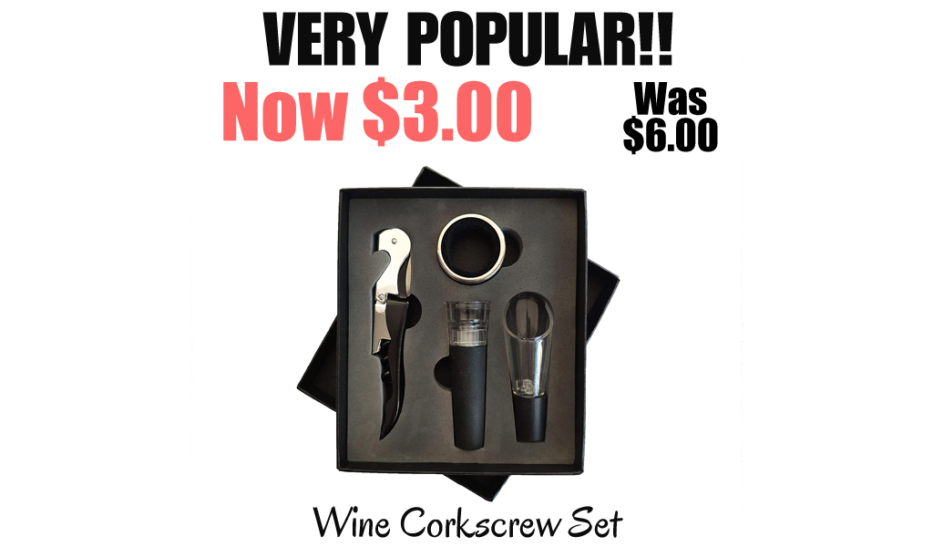 Wine Corkscrew Set Only $3 Shipped on Amazon (Regularly $6)