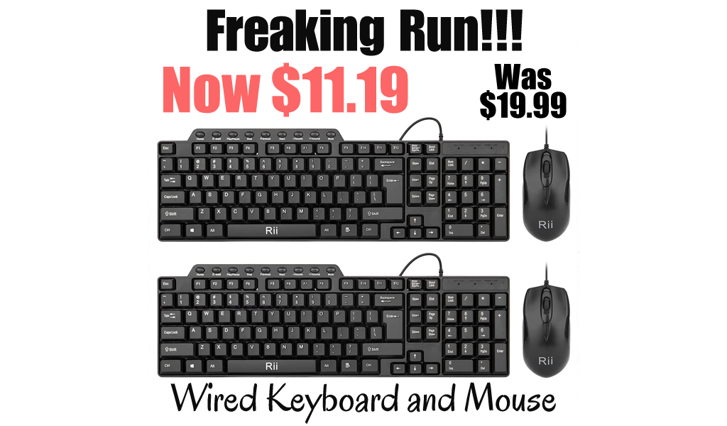 Wired Keyboard and Mouse Only $11.19 Shipped on Amazon (Regularly $19.99)