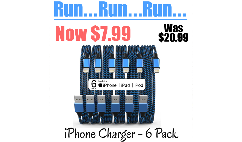 iPhone Charger - 6 Pack Only $7.99 Shipped on Amazon (Regularly $20.99)