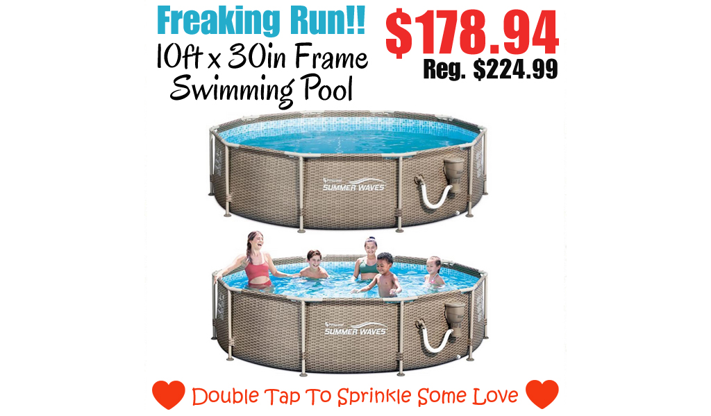 10ft x 30in Frame Swimming Pool Only $178.94 on target (Regularly $224.99)