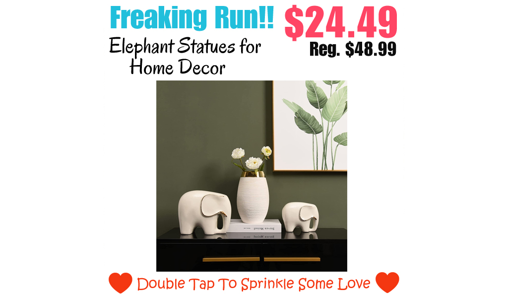 2 Elephant Statues for Home Decor Only $24.49 Shipped on Amazon (Regularly $48.99)