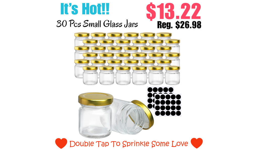 30 Pcs Small Glass Jars Only $13.22 Shipped on Amazon (Regularly $26.98)