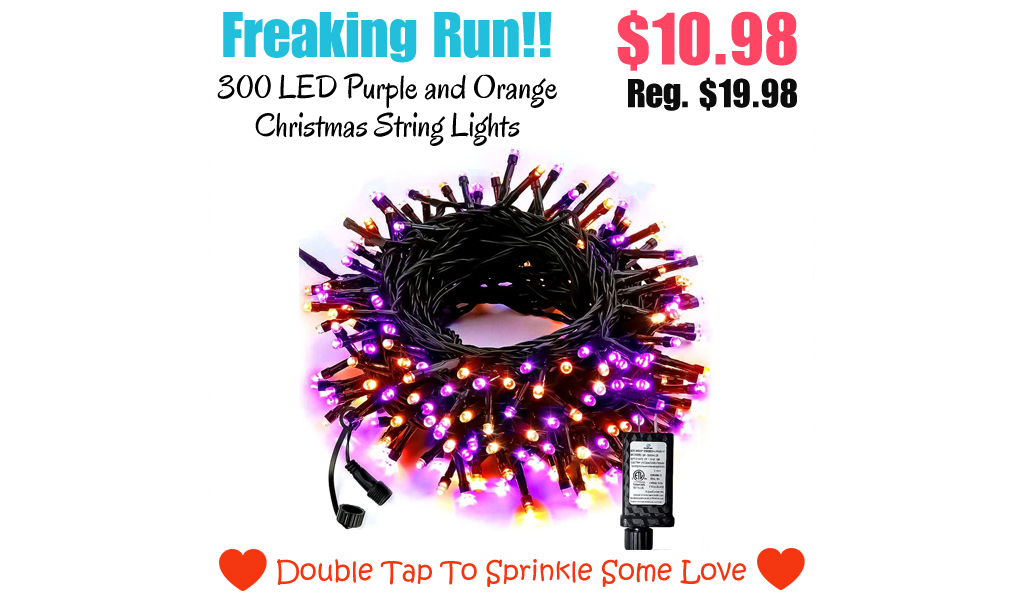 300 LED Purple and Orange Christmas String Lights Only $10.98 Shipped on Amazon (Regularly $19.98)