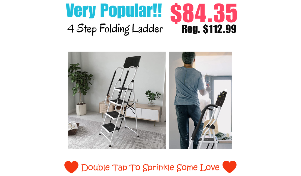 4 Step Folding Ladder Only $84.35 Shipped on Amazon (Regularly $113.99)