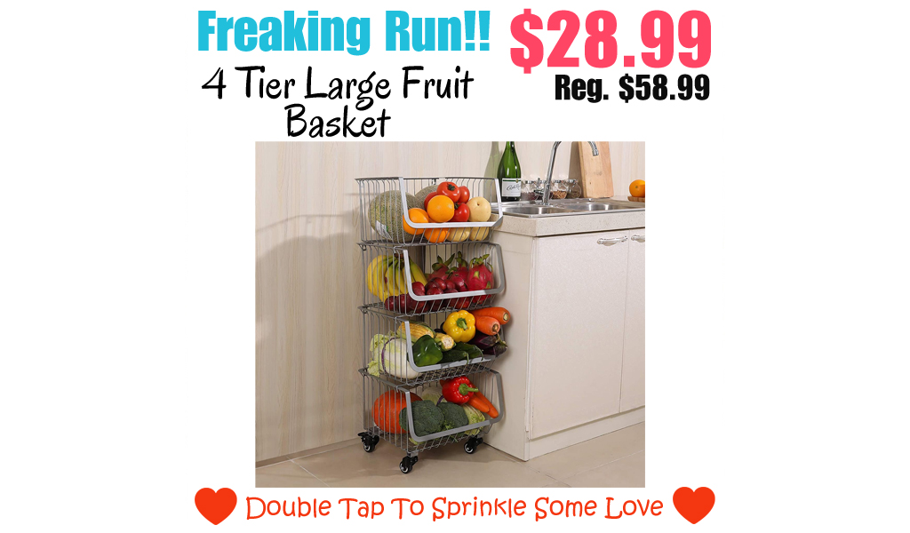 4 Tier Large Fruit Basket Only $28.99 Shipped on Amazon (Regularly $58.99)