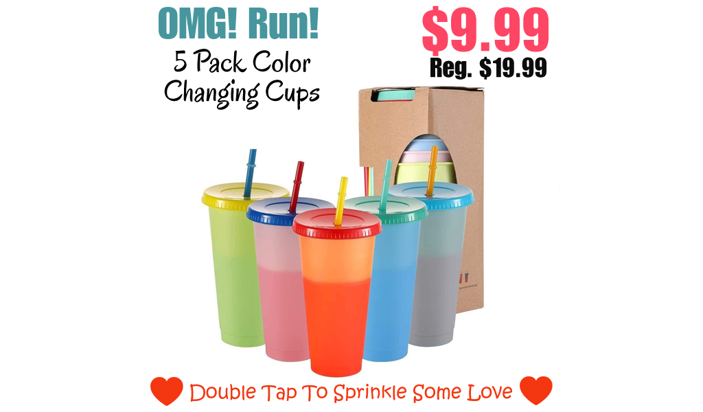 5 Pack Color Changing Cups Only $9.99 Shipped on Amazon (Regularly $19.99)