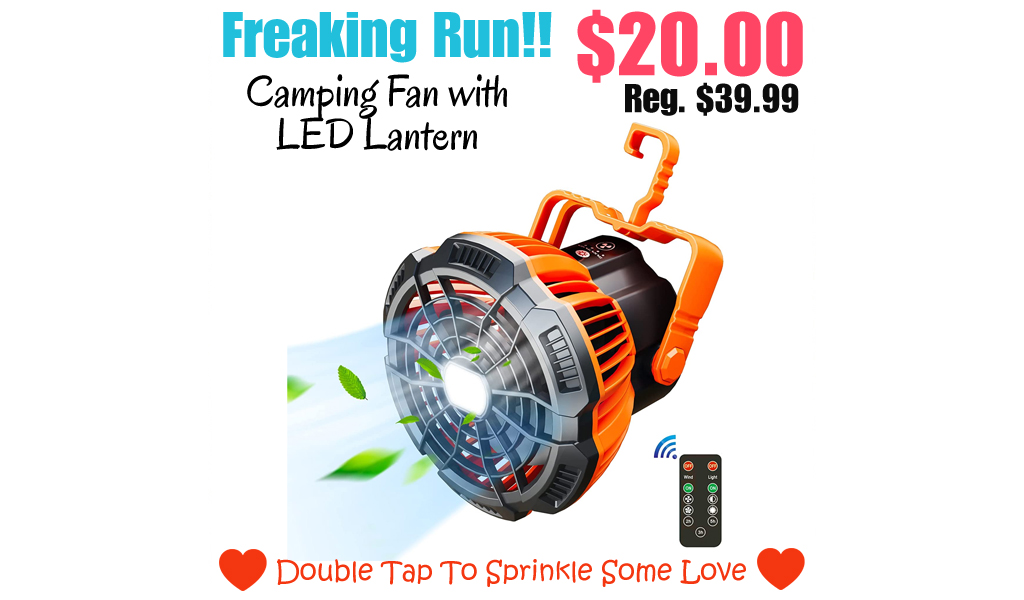 Camping Fan with LED Lantern Only $20.00 Shipped on Amazon (Regularly $39.99)