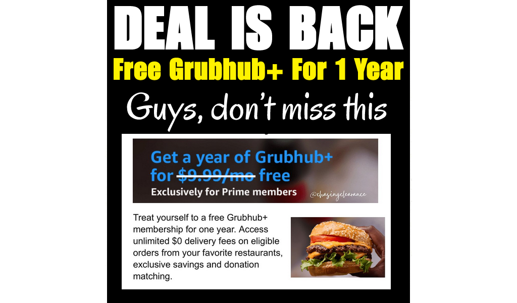 Free Grubhub+ For 1 Year