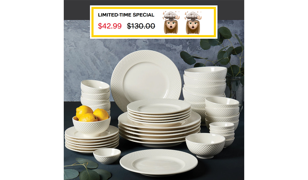 Gorgeous 42 Piece Dinnerware Set Only $42.99 on Macys.com (Regularly $130)