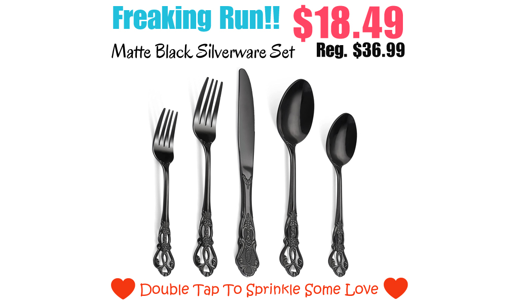 Matte Black Silverware Set Only $18.49 Shipped on Amazon (Regularly $36.99)