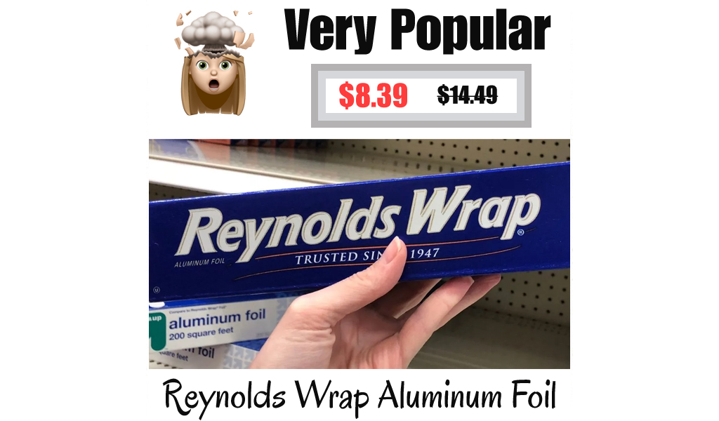 Reynolds Wrap Aluminum Foil 200 Sq. Ft. Roll Just $8.39 on Amazon (Regularly $14)
