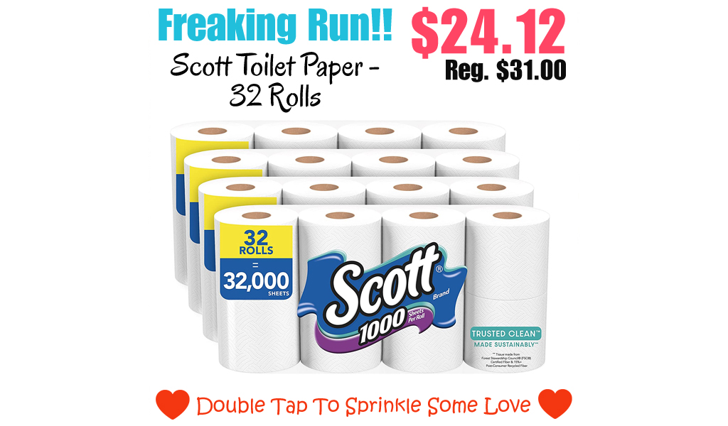 Scott Toilet Paper 32 Rolls Only $24.12 Shipped on Amazon (Regularly $31)
