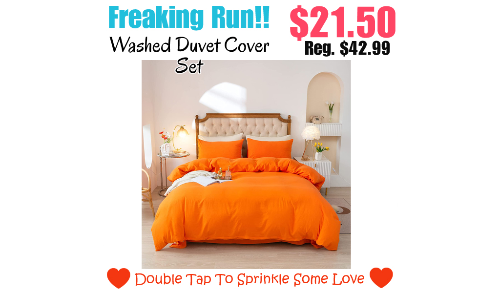 Washed Duvet Cover Set Only $21.50 Shipped on Amazon (Regularly $42.99)
