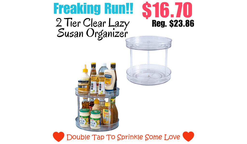2 Tier Clear Lazy Susan Organizer Only $16.70 Shipped on Amazon (Regularly $23.86)