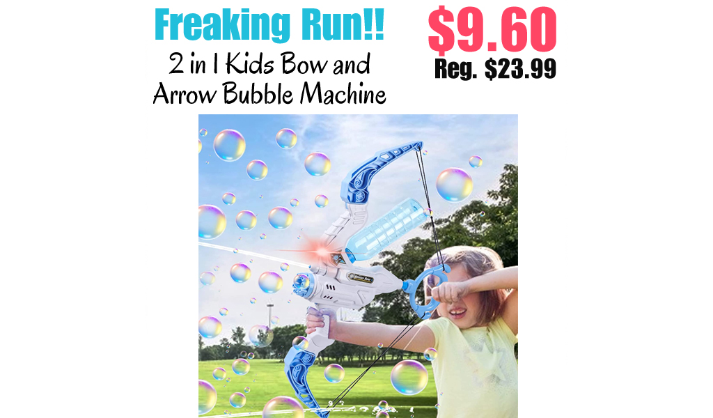 2 in 1 Kids Bow and Arrow Bubble Machine Only $9.60 Shipped on Amazon (Regularly $23.99)