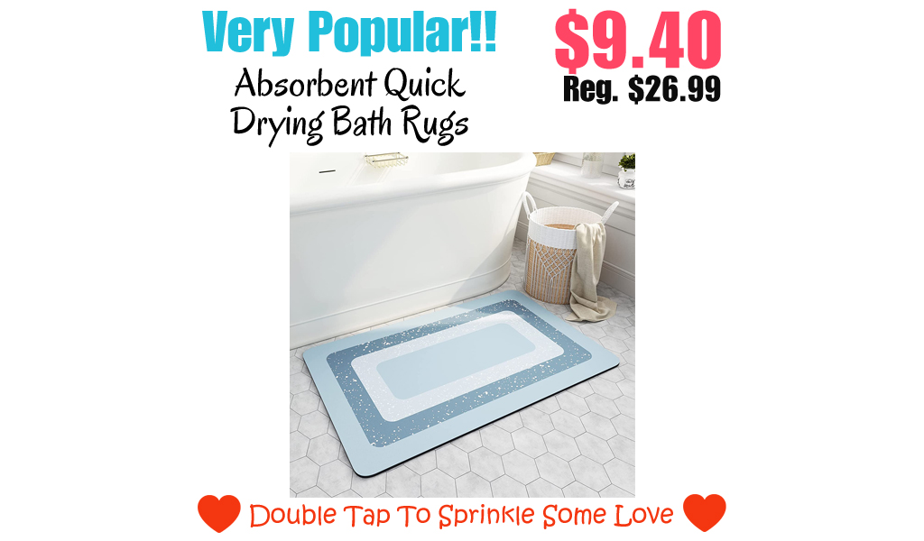 Absorbent Quick Drying Bath Rugs Only $9.40 Shipped on Amazon (Regularly $26.99)