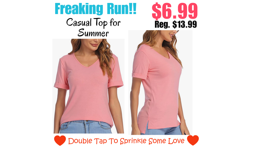 Casual Top for Summer Only $6.99 Shipped on Amazon (Regularly $13.99)