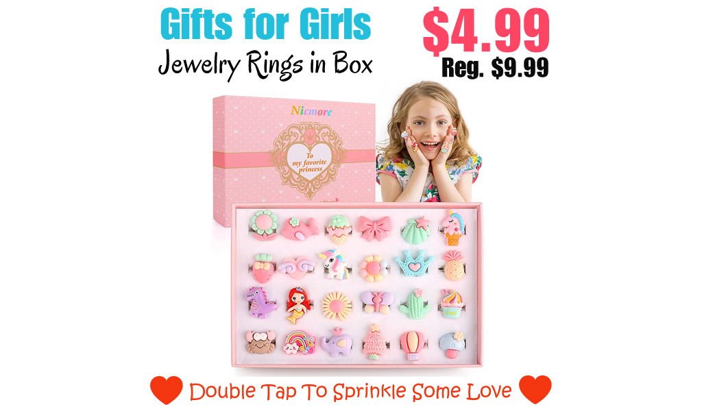 Gifts for Girls - Jewelry Rings in Box Only $4.99 Shipped on Amazon (Regularly $9.99)