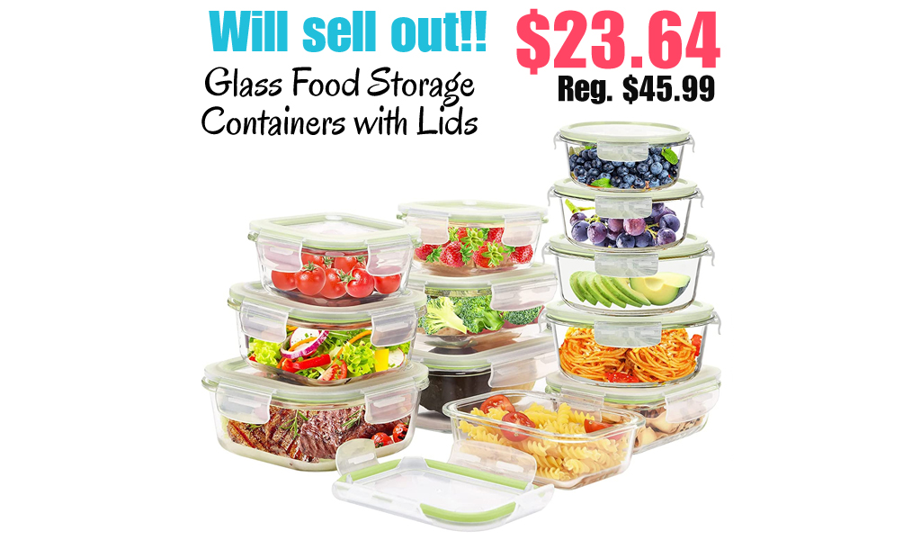Glass Food Storage Containers with Lids Only $23.64 Shipped on Amazon (Regularly $45.99)