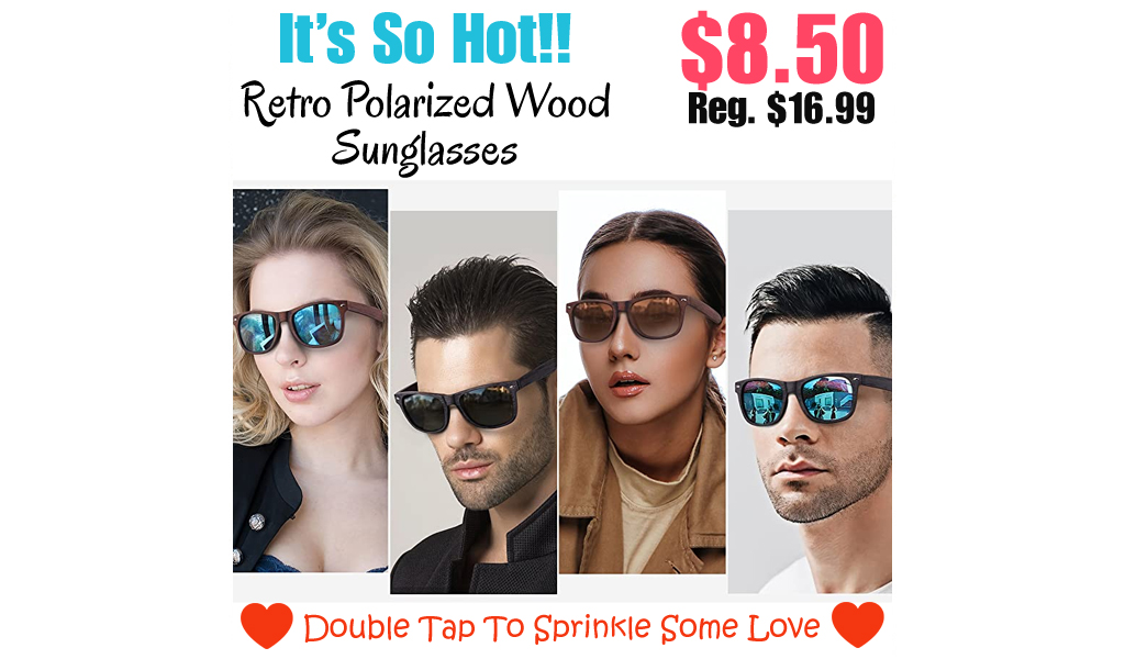 Retro Polarized Wood Sunglasses Only $8.50 Shipped on Amazon (Regularly $16.99)