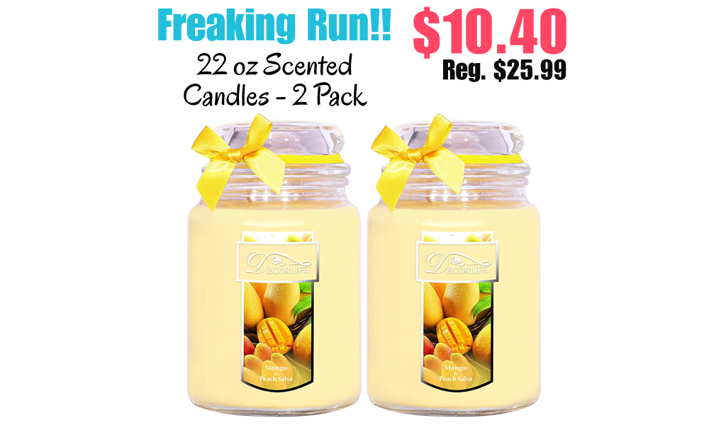 22 oz Scented Candles - 2 Pack Only $10.40 Shipped on Amazon (Regularly $25.99)