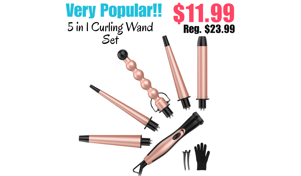 5 in 1 Curling Wand Set Only $11.99 Shipped on Amazon (Regularly $39.99)