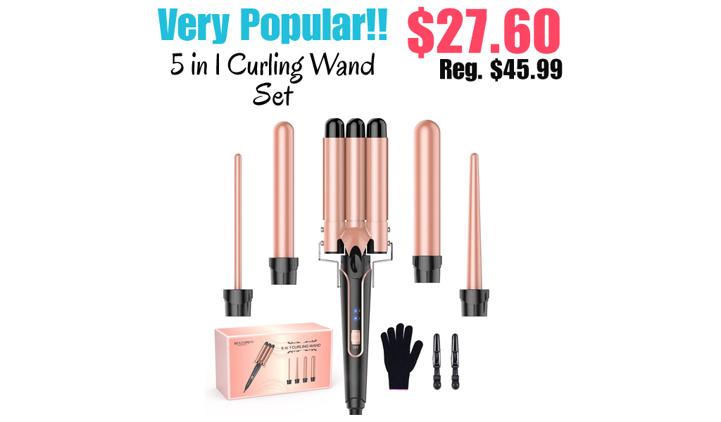 5 in 1 Curling Wand Set Only $27.60 Shipped on Amazon (Regularly $45.99)