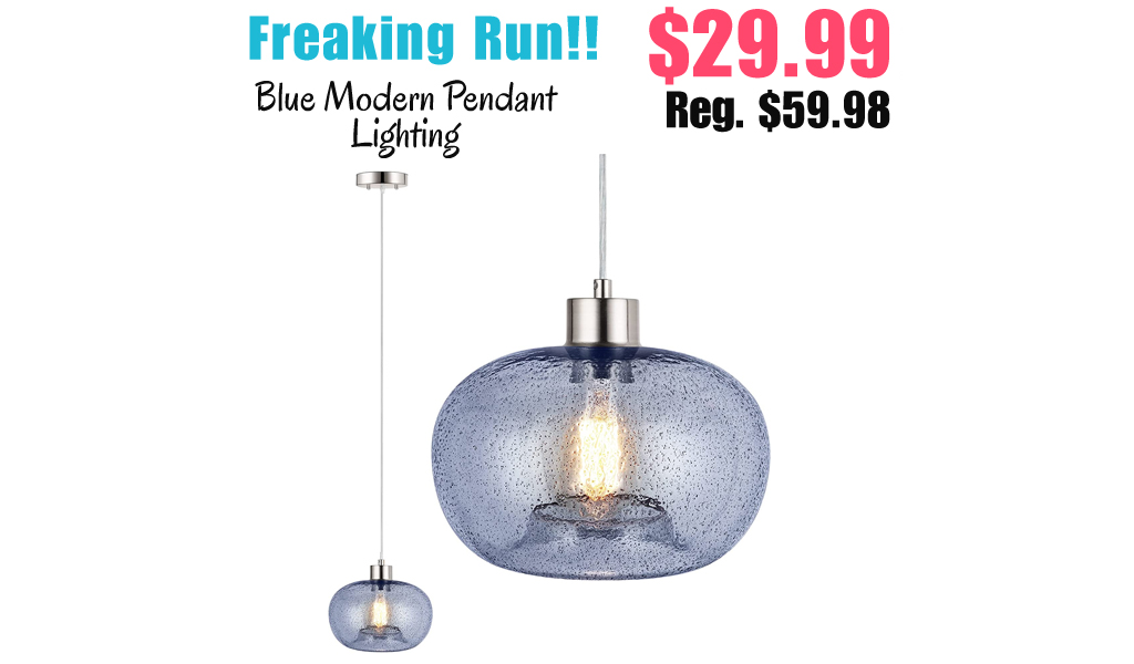 Blue Modern Pendant Lighting Only $29.99 Shipped on Amazon (Regularly $59.98)