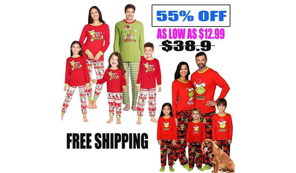 Christmas Pajamas - Matching Family Adult Kids Pajama Sets With Socks+FREE SHIPPING