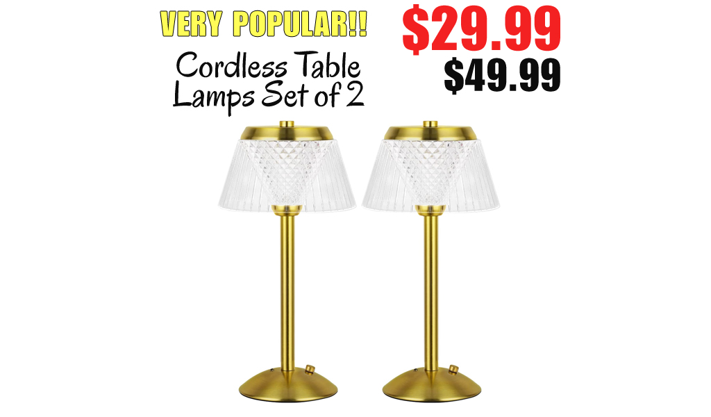 Cordless Table Lamps Set of 2 Only $29.99 Shipped on Amazon (Regularly $49.99)