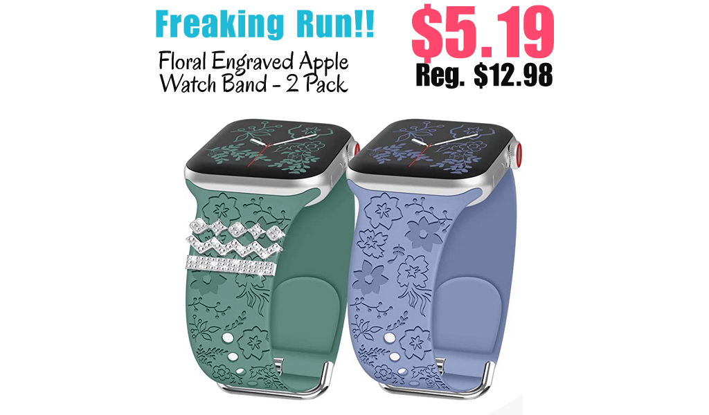 Floral Engraved Apple Watch Band - 2 Pack Only $5.19 Shipped on Amazon (Regularly $12.98)