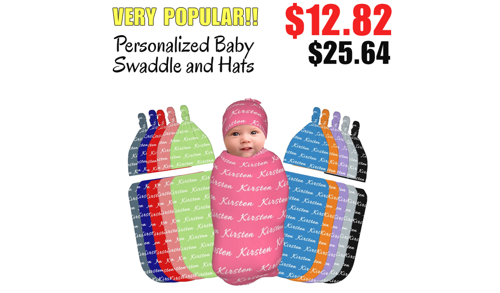 Personalized Baby Swaddle and Hats Only $12.82 Shipped on Amazon (Regularly $25.64)