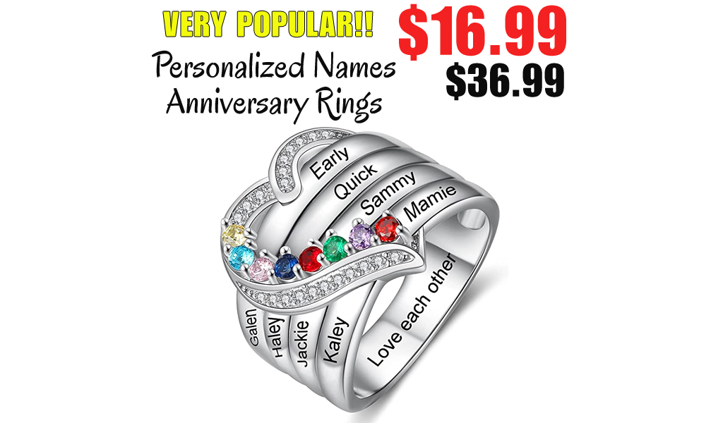 Personalized Names Anniversary Rings Only $16.99 Shipped on Amazon (Regularly $36.99)