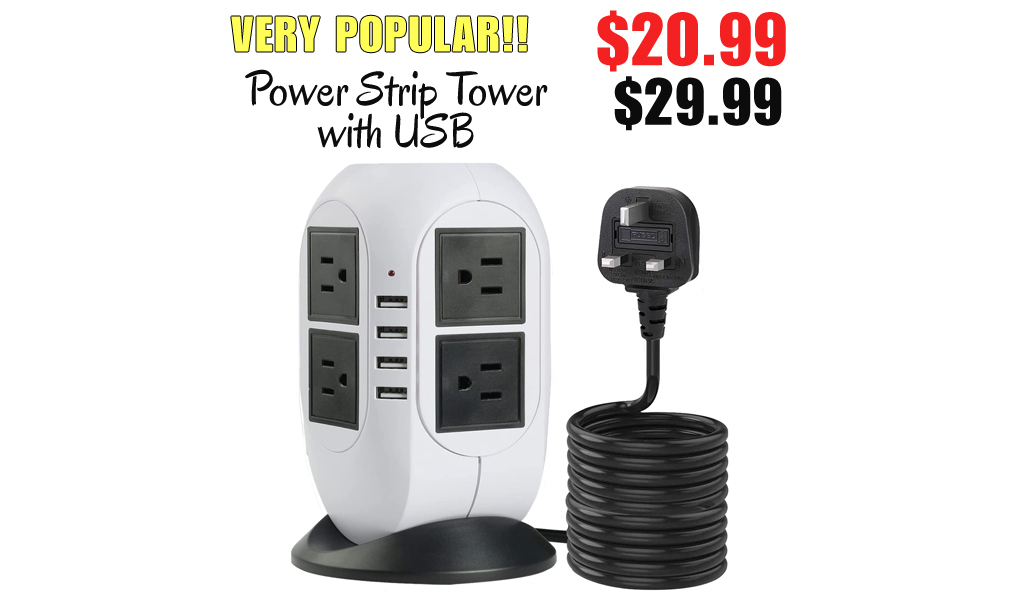 Power Strip Tower with USB Only $20.99 Shipped on Amazon (Regularly $29.99)