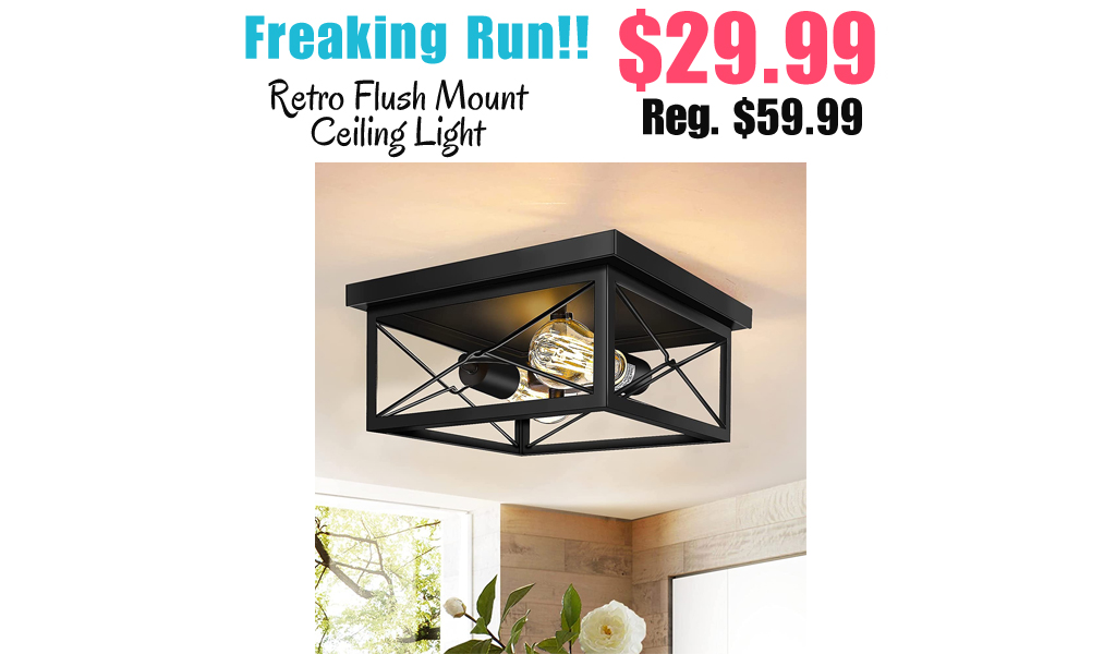 Retro Flush Mount Ceiling Light Only $29.99 Shipped on Amazon (Regularly $59.99)