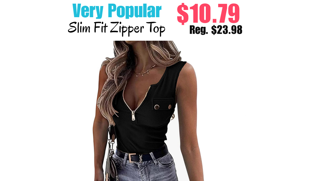 Slim Fit Zipper Top Only $10.79 Shipped on Amazon (Regularly $23.98)